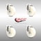 Service Caster 4 Inch 316SS Nylon Wheel Swivel Bolt Hole Caster Set SCC-SS316BH20S414-NYS-4 - alternate 4